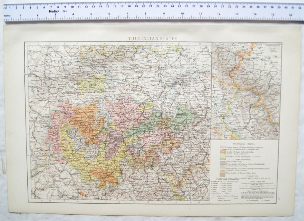 1895 The Times Plate 40 Thuringian States