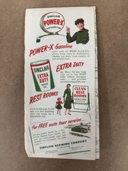 Vintage Sinclair Road Map 1953 Alabama – Georgia