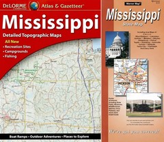 Delorme: Mississippi Gazetteer with Mississippi paper folding map included