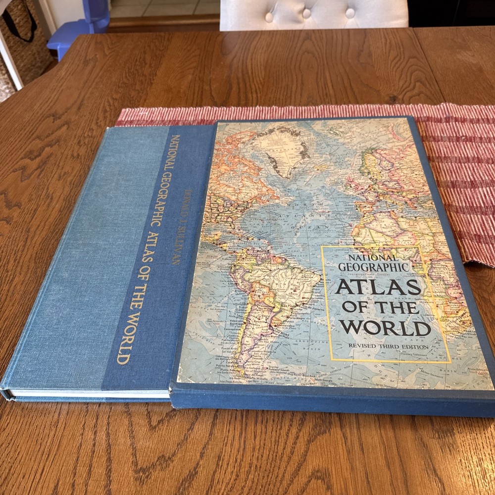 1970 ATLAS OF THE WORLD NATIONAL GEOGRAPHIC REVISED 3RD ED. OVERSIZED 19×13 VTG