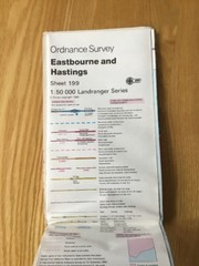 1992 Ordnance Survey Landranger Map 199 Eastbourne , Hastings And Surrounding