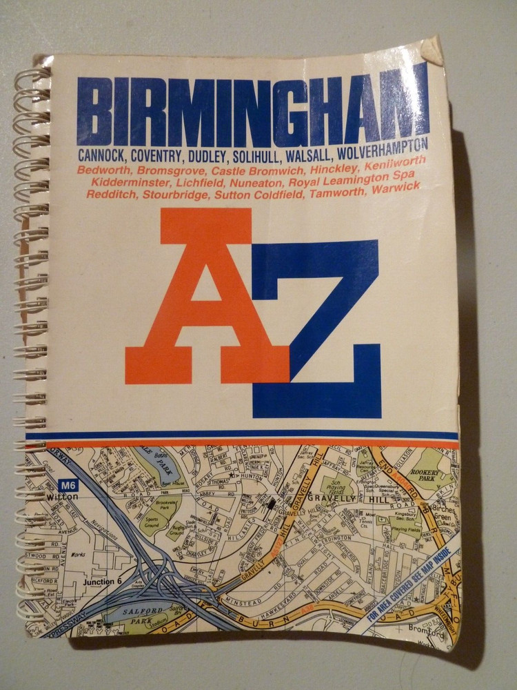 BIRMINGHAM A-Z WIROBOUND MAP BOOK 1995 COLLECTIBLE