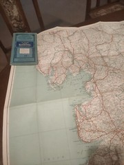Geographia Clear Road Map On Cloth 60 Miles Round Blackpool England And Wales