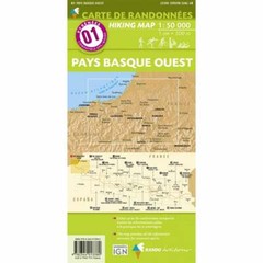 Pyrenees Map: 01 Pays Basque Ouest Rando Editions France walking hiking
