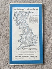 Bartholomew’s Map Tweeddale Berwick Vintage 60s 1961 Paper ½” Free Post UK