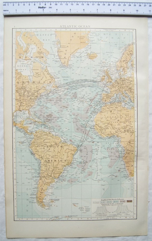 1895 The Times Plate 5 Atlantic Ocean