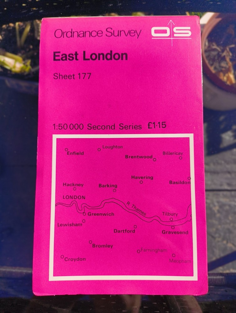 Ordnance Survey 1:50000 Second Series Sheet 177 East London 1974
