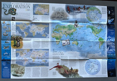 Millennium in Maps, Exploration, National Geographic, Map & Poster, 1998