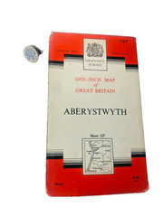 Ordnance Survey Map Aberystwyth Vintage ra