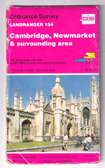 CAMBRIDGE, NEWMARKET & surrounding area. Ordnance Survey Landranger map