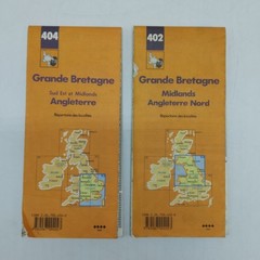 Bundle X10 Michelin Yellow & Orange Motoring/Road Maps, UK /Europe, in Wallet