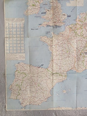 Vintage 1966 Shell Touring Road Map Europa Europe