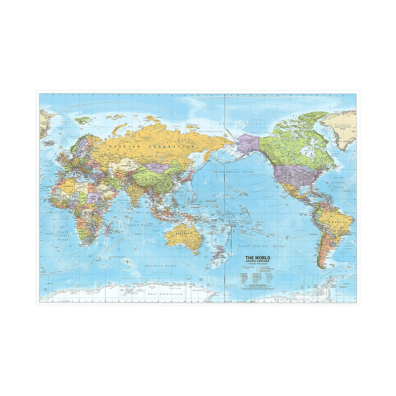 5×3 7x5ft A1/2 Large World Map Canvas Poster Political Maps Home Wall Decoration