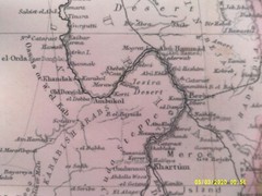 Antique Map. EGYPT and the NILE VALLEY. Bartholomew. c1909. VG.