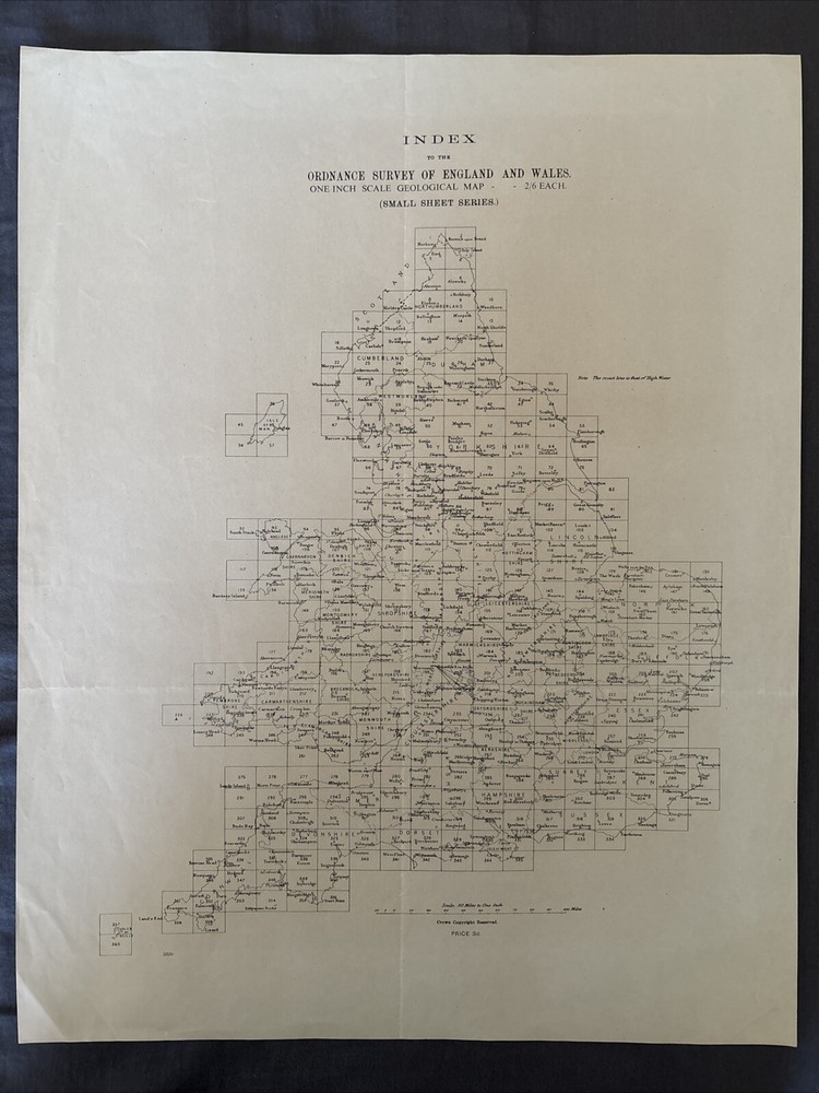 Ordnance Survey Index One Inch Geological Maps (Small Sheet Series)