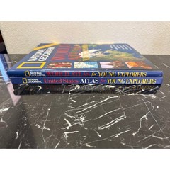 National Geographic United States & World Atlas for Young Explorers Book Set 2pc