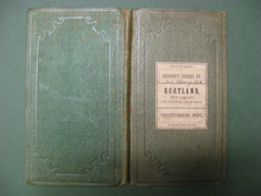 100% SHARPES FOLDING MAP ON CLOTH OF SCOTLAND C1847 VGC RAILWAY TELEGRAPH