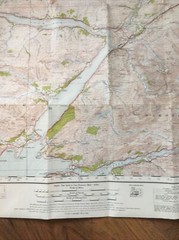 Ben Nevis And Fort William Ordnance Survey Map 1947 Version One Inch Map Cloth