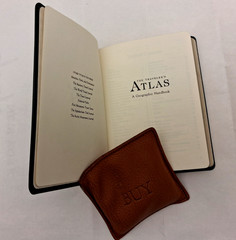 ATLAS The Traveler’s Atlas A Geographic Handbook Leather Cover 4×6″