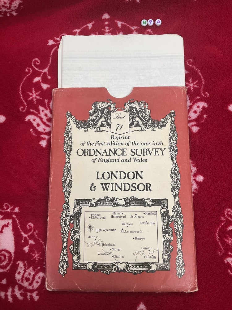 ORDNANCE SURVEY & WINDSOR LONDON REPRINT SHEET ONE INCH MAP