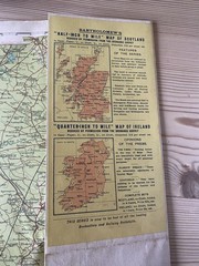 Antique 1910-1920 Bartholomews New Reduced Survey Map 12 – Cheshire – cloth