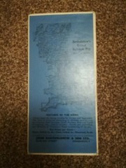 1951 CLOTH BARTHOLOMEWS HALF-INCH CONTOURED MAP SALISBURY PLAIN SHEET 8