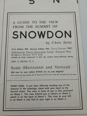 Vintage Snowdon 1980 Panorama Map Signed by Chris Jesty