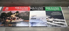 Lot of 3 Maptech ChartKit Norfolk, Va to Florida and Intracoastal Region 6 Book