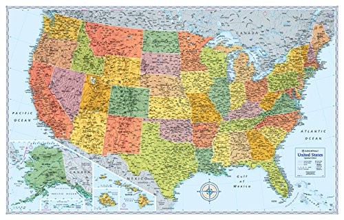 RAND MCNALLY SIGNATURE UNITED STATES WALL MAP – LAMINATED **BRAND NEW**