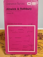Ordnance Survey, Landranger map 81 Alnwick & Rothbury, used but good condition