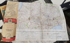 Newquay Padstow OS Linen Map St Ives Cornwall Town Guide Coach Guide AA hotels