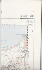 Ordnance Survey 1:25,000 First Series Map Sheet SS 84 Porlock