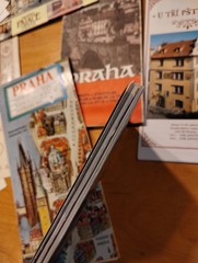 maps LOT OF EPHEMERA guides Prague castle PRAHA 1990’s hotel Pamphlets Tourist