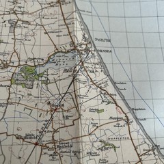 HULL Sheet 99 1947 CLOTH Sixth Edition Ordnance Survey 1 Inch Hornsea