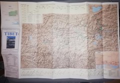 STANFORDS MAP – TIBET – Kathmandu – Lhasa Route Map 1 : 1 Million Scale