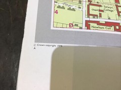 Ordnance Survey map of Cambridge City 1980 Town Map. City Map