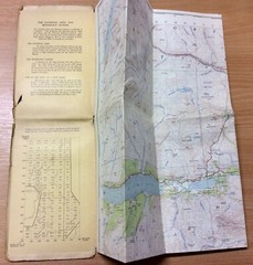 Vintage 1950s Ordnance Survey One Inch Cloth Map Of Loch Tay