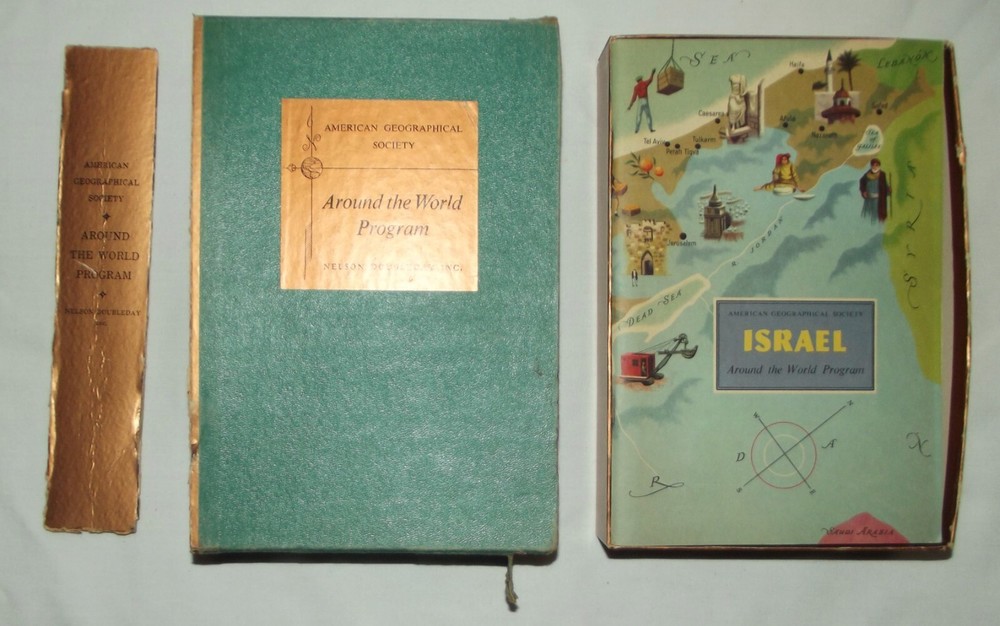 American Geographical Society Around The World Booklets Set 6 w/Stickers 1957-60