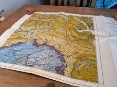 Geological survey map Castleton Peak District OS Solid and Drift Sheet SK18 1975