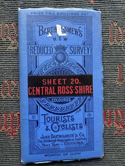 Bartholomew Central Ross-Shire No 20 Cloth Folding Tourists Cyclists Vintage Map
