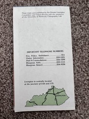 Lexington Kentucky Map Set – AAA 1988 + Visitors Guide – 2 Vintage Road Maps