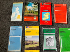 JOB LOT OF 18 x OLD STREET MAPS ETC kidderminster EXMOOR BRISTOL SHROPSHIRE WARW