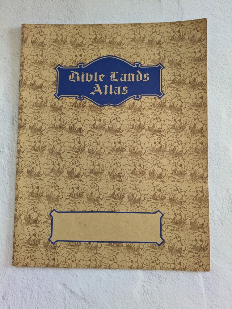 Bible Lands Atlas 1957 Book of Maps Holy Land Vintage George F. Cram Co.