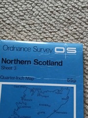Northern Scotland Ordnance Survey Quarter-Inch Map (Sheet 3) Good Condition