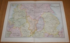 Map: 1890 Cheshire, Lincolnshire, Derbyshire, etc. from Library Reference Atlas