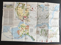 Vintage National Geographic America map bundle south illinois ohio federal utah