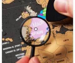Atlas & Green Personalized Scratch off World Map With Bonus EU Poster