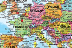 A1 A2 World Map Poster Wall Map of the World Political Geography Decor