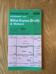 1992 Ordnance Survey Pathfinder Map 1047 SP 83/93 Milton Keynes South And Woburn