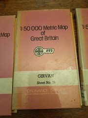 4 Ordance Survey Maps- Scotland 76,77,78,79 – Girvan, Hawick, Glen Trool etc